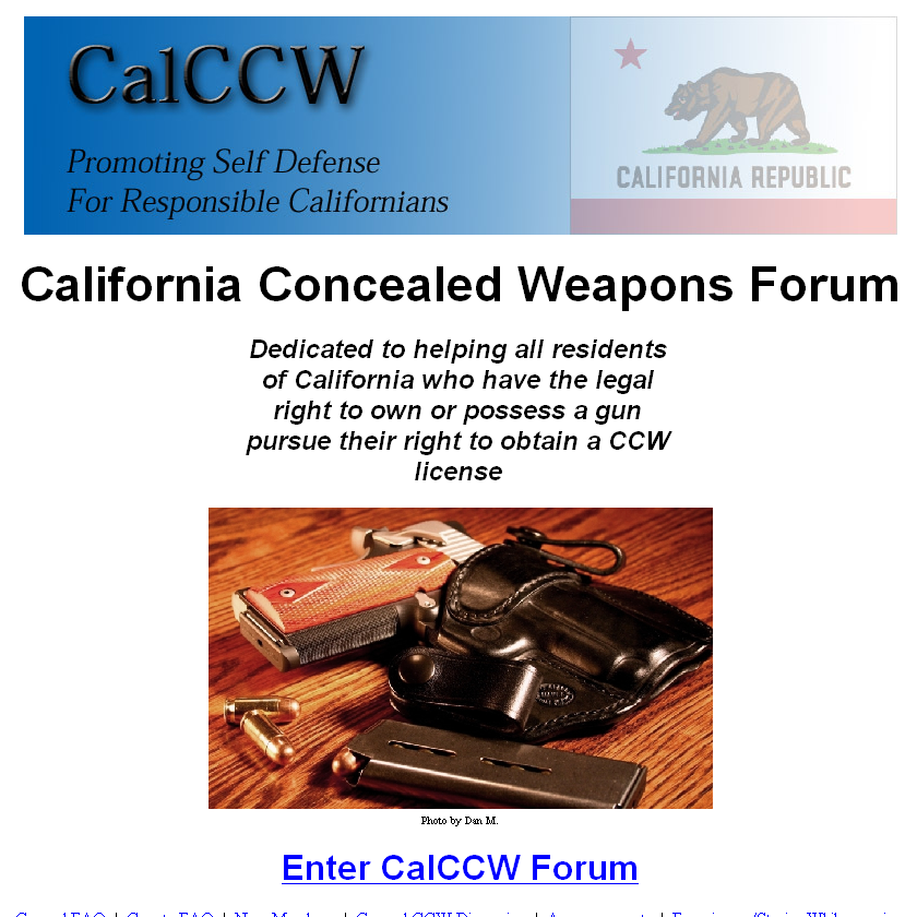California Concealed Weapon (CCW) Forum